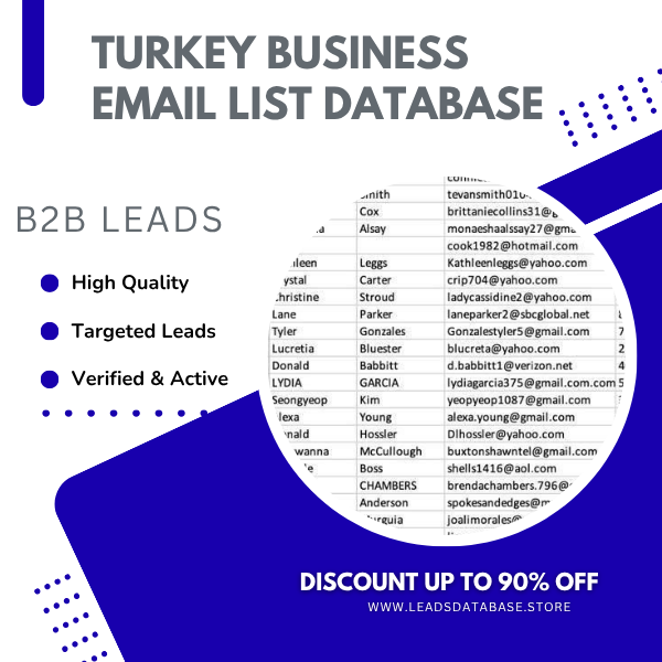 Turkey Business Email List Database