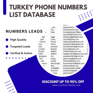 Turkey Phone Numbers List Database