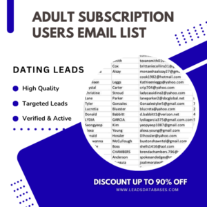Adult Subscription Users Email List