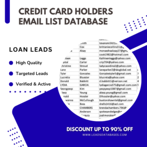 Credit Card Holders Email List Database
