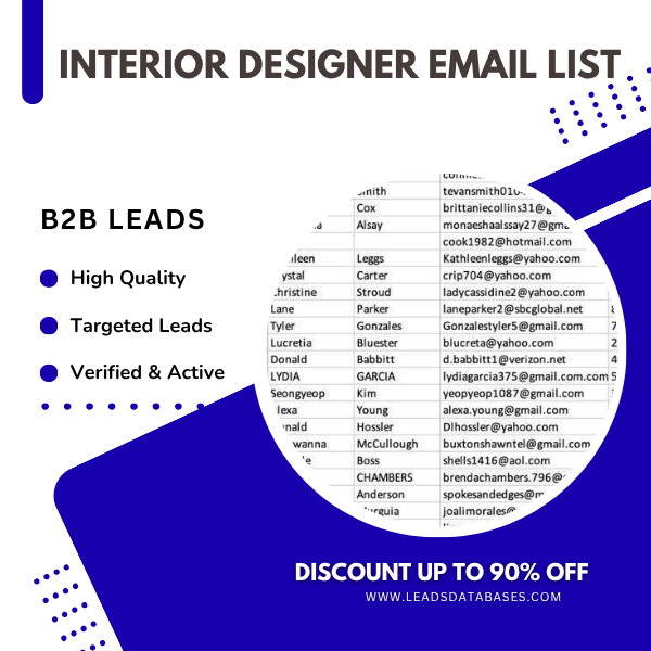 Interior Designer Email List
